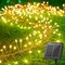 Solar Lights for Outside, 9.8Ft 120 LED Solar String Lights Outdoor Waterproof, 8 Modes Firecracker Balcony Lights for Tree Patio Christmas Party Wedding Decor (Warm White)
